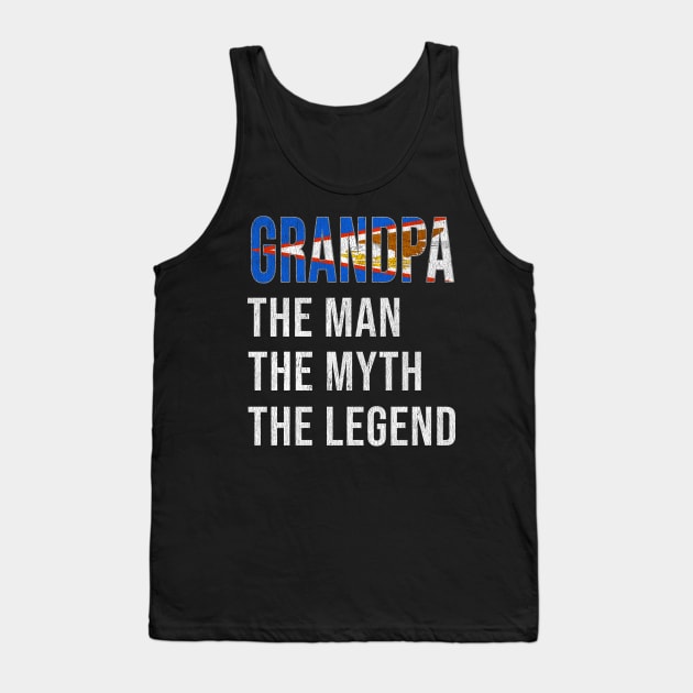 Grand Father American Samoan Grandpa The Man The Myth The Legend - Gift for American Samoan Dad With Roots From  American Samoa Tank Top by Country Flags